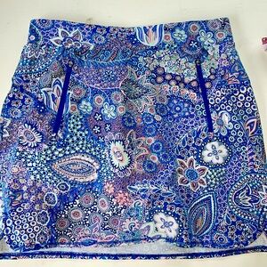 Talbots pasley blue skort with pockets